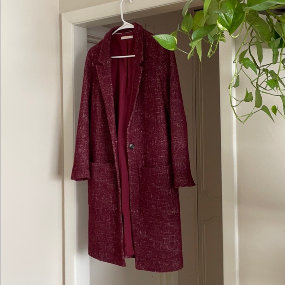 Esprit Burgundy Pea Coat